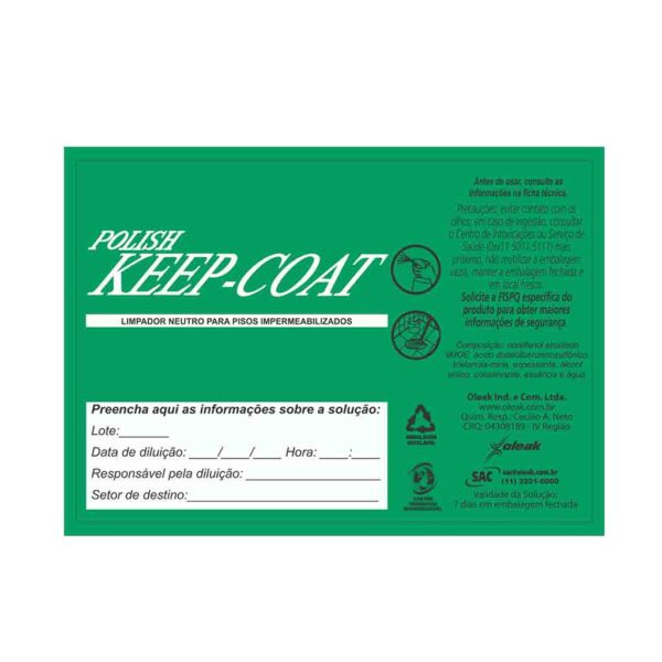 Etiqueta Polish Keep Coat